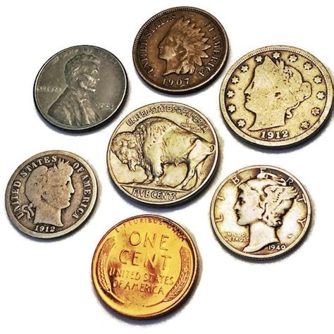 Coin Collection 7 Rare Coins Set Collector Set Us Coins Etsy