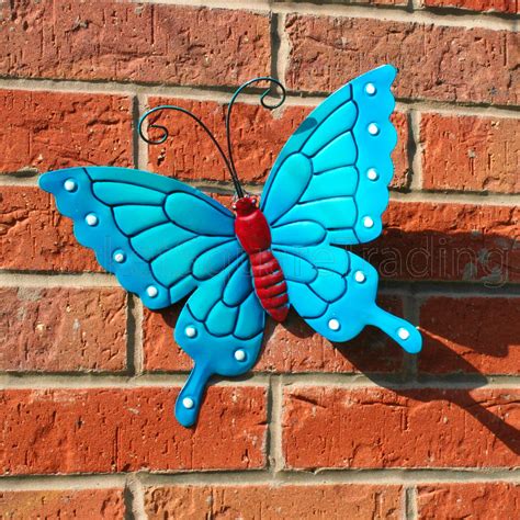 Butterfly Large New Blue Metal Butterflies Wall Art Outdoor Garden
