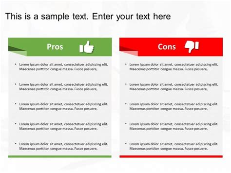 Pros And Cons Powerpoint Template Slideuplift