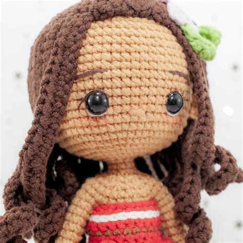Moana Princess Doll Amigurumi Princess Doll Crochet Moana Etsy