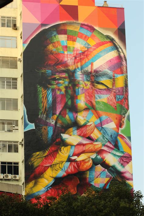 Eduardo Kobra Mural Tribute To Architect Oscar Niemeyer Graffuturism