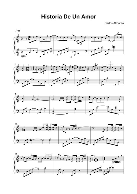 Historia De Un Amor Arr Boi Ngoc Sheet Music Luis Miguel Piano Solo