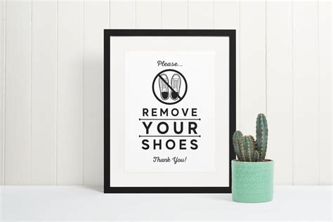 Please Remove Your Shoes Sign Printable Remove Your Shoes Etsy