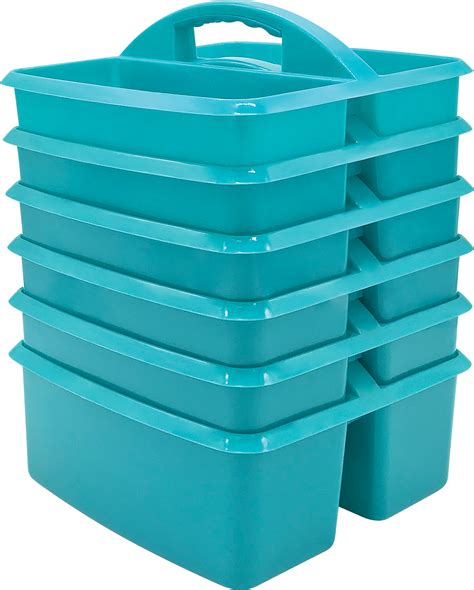 Teal Plastic Storage Caddies 6-Pack - TCR32258 | Teacher Created Resources