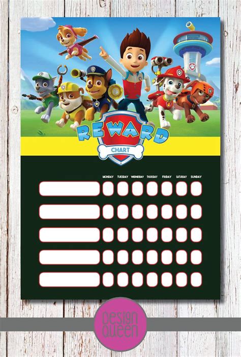 As an amazon associate i earn from qualifying purchases. Digital Paw Patrol Reward Chart - YOU PRINT by ...