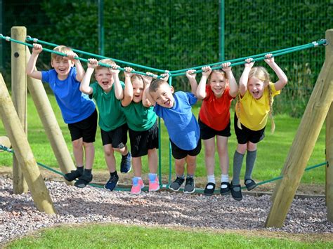 Kids Queue To Enjoy Revamped Playground At School Near Market Drayton