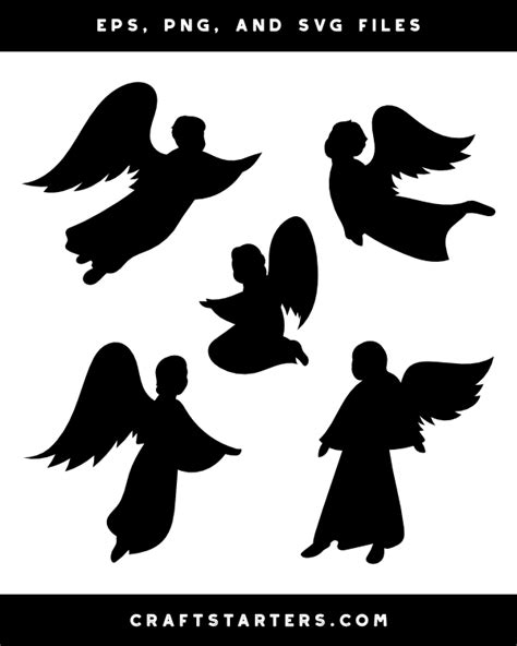 Baby Angel Silhouette Svg 317 Crafter Files