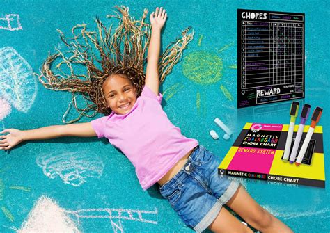 Buy Magnetic Chalkboard Chore Chart For Kids Multiple Kids Goal