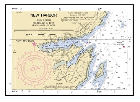 New Harbor Inset Me Nautical Chart ΝΟΑΑ Charts Maps