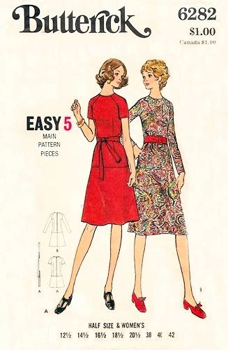butterick 6282 a vintage sewing patterns fandom