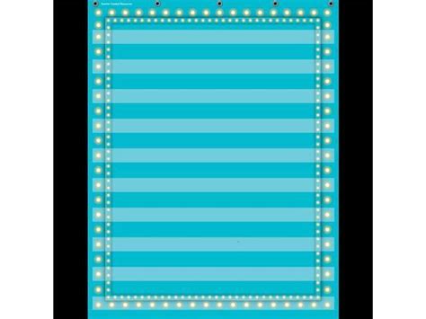 Light Blue Marquee 10 Pocket 34x44 Pocket Chart