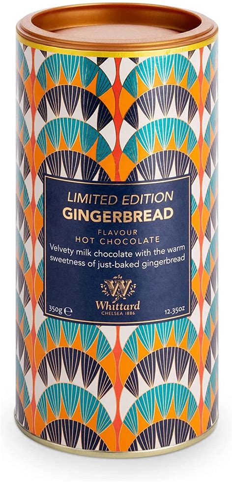 Whittard Of Chelsea Limited Edition Gingerbread Flavour Hot Chocolate Warm 350g Blue Pack Of 1