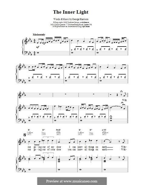 These will promote the products, films, events, news and updates about the beatles, about all four members of the beatles taken separately, and about other members of the apple group of companies and carefully selected third parties such as cirque du soleil companies, universal music companies, mpl. The Inner Light (The Beatles) by G. Harrison - sheet music ...
