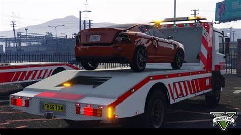 Gta 5 British Mercedes Benz Actros Flatbed Custom Tow Truck Els Youtube