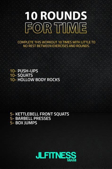10 Rounds For Time Wod Workout Full Body Workout Routine Crossfit