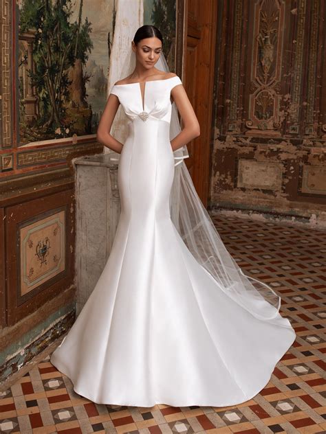 Fall In Love With Our Mermaid Cut Wedding Dress In Mikado With Off The