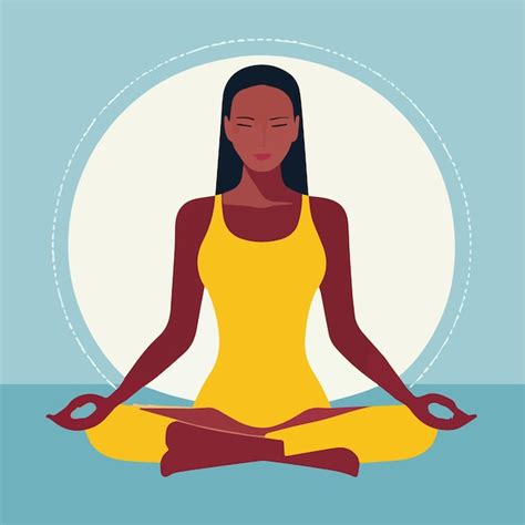 Premium Vector Girl In Yoga Lotus Practices Meditation Vector