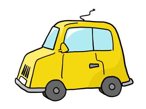 Free Cartoon Yellow Car Transparent Background Clipart For Download