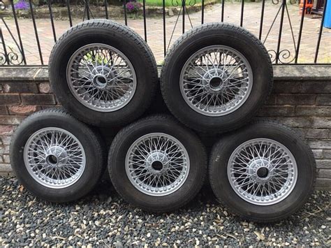 Mgb Wire Wheels 14in Refurb And Paint Use Once Good Tyres In Stafford