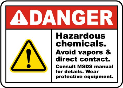 Danger Hazardous Chemicals Sign G4868 By SafetySign Com