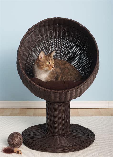 The Refined Feline Kitty Ball Hooded Cat Bed Pet Beds Pet Furniture