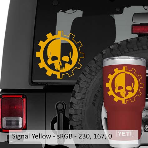 Warhammer Adeptus Mechanicus 40k Sticker Jeep Window Decal