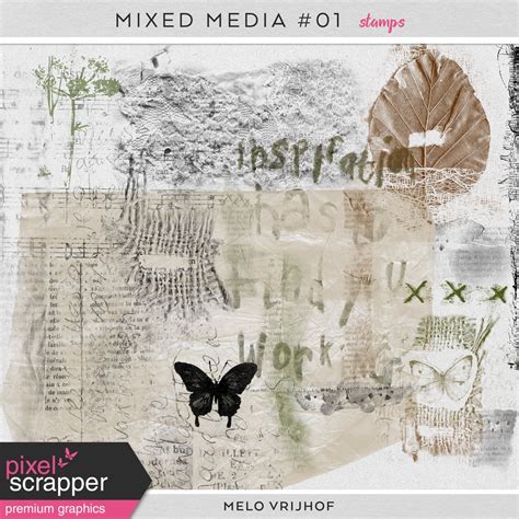 Mixed Media 1 Stamps By Melo Vrijhof Graphics Kit Digitalscrapbook