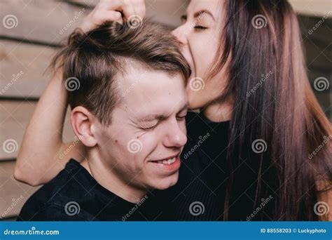 Passionate Couple In Love Playing With Each Other Stock Image Image