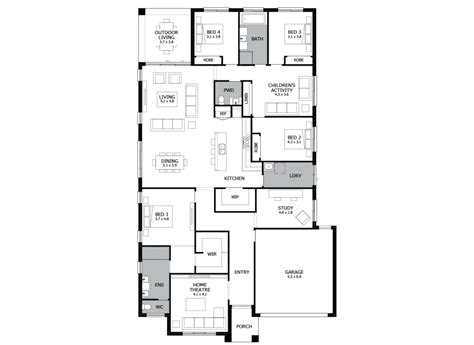 Rhapsody Single Storey House Design With 4 Bedrooms 6e0