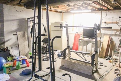 Creating A Home Gym In An Unfinished Basement On A 100 Budget Lovely