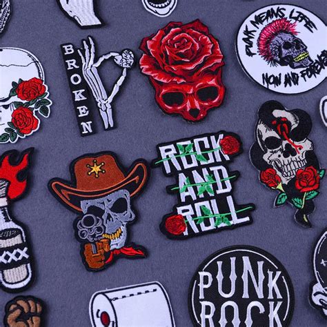 Rock And Roll Thermoadhesive Clothing Patches Iron On Embroidery