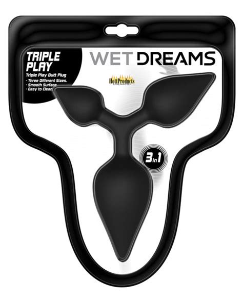 wet dreams triple play anal plug black fascinations