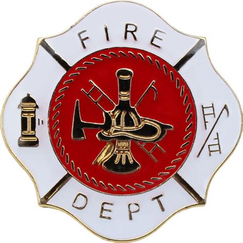 Buy Fire Department Lapel Pin White Flagline