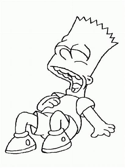 Coloring Bart Simpson Cartoon Simpsons Emo
