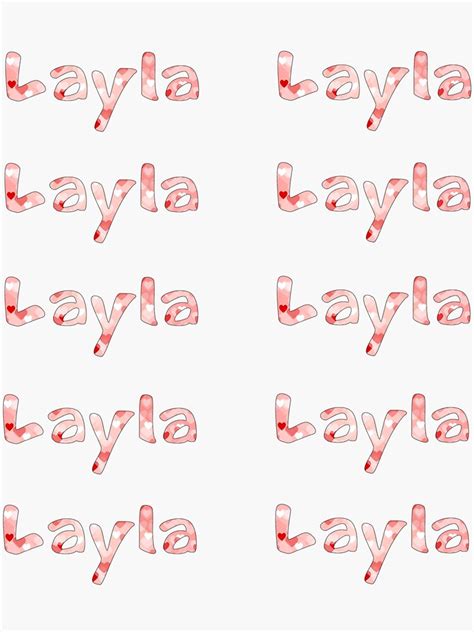 Layla Hearts Name Sticker Pack Sticker For Sale By Tshirtsmash Redbubble