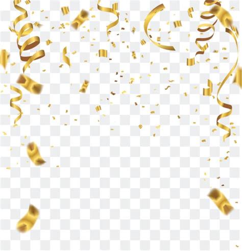 Gold Confetti White Background Illustrations Royalty Free Vector