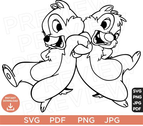 Vector Svg Chip And Dale Ears Svg Chip N Dale Rescue Etsy Uk