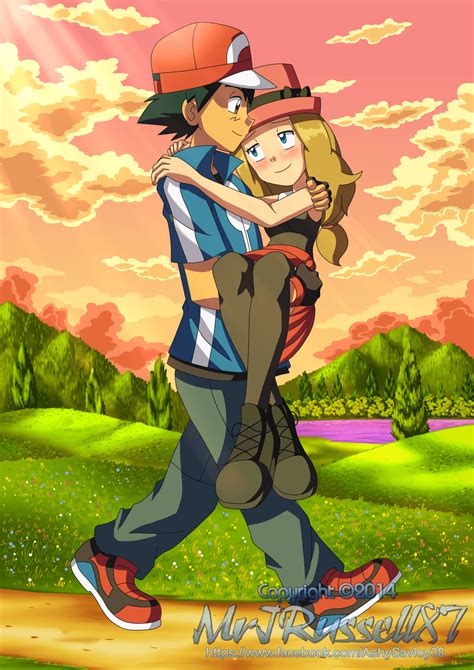 Pokemon Ash And Serena Kiss