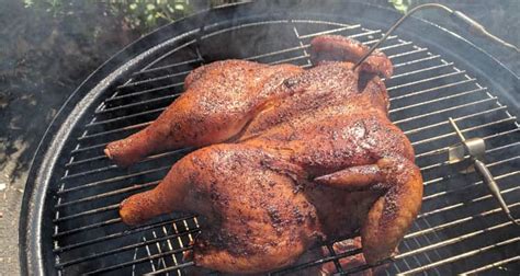 It should be golden brown and crispy and the inner temperature should be 74 c/ 165 f. Safe Chicken Internal Temperature - Smoked BBQ Source