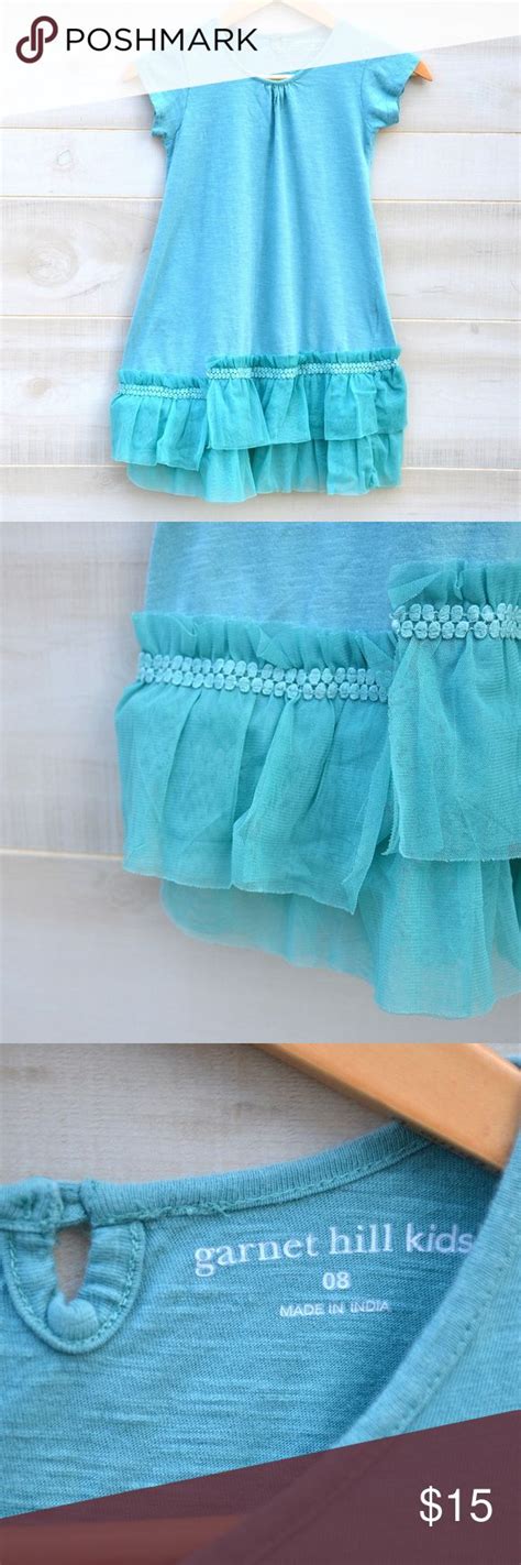 Garnet Hill Kids Short Sleeve Ruffle Dress Size 8 This Is A Garnet Hill