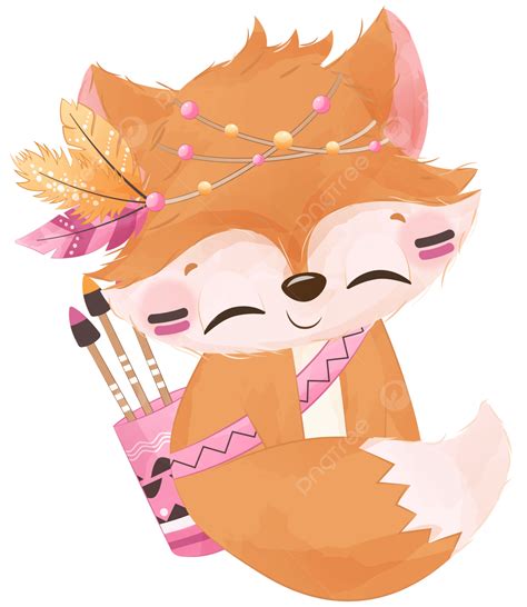 Little Fox Vector Png Images Tribal Series Little Fox Illustration Fox Clip Art Fox