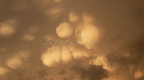 Mammatus Clouds Dramatic Sky Background Stock Image Image Of