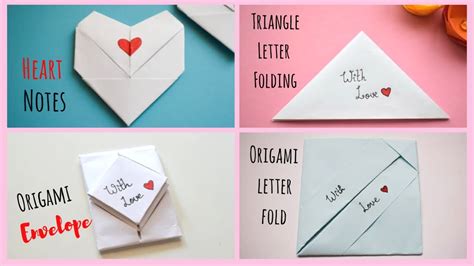 4 Easy Letter Folding Note Diy Message Note Letter Folding Ideas