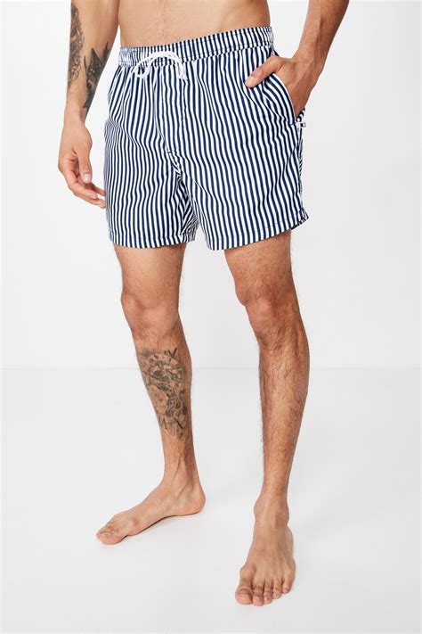 Basic Swimshorts Navywhite Stripe Cotton On Swimwear