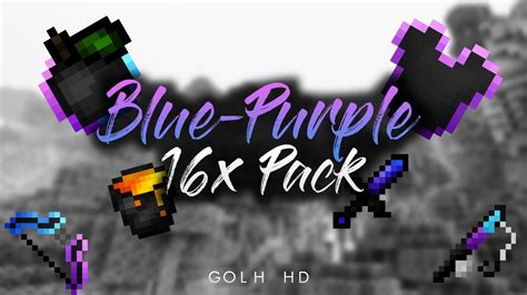 Minecraft Texture Pack Blue Purple 16x Pack Youtube