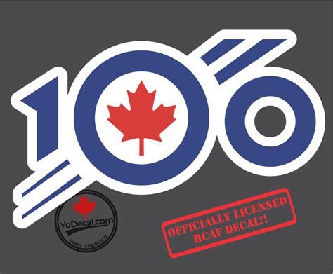 Rcaf 100th Anniversary Official Logo Vinyl Decal Sticker