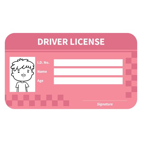 Printable Play Drivers License Template 2023 Calendar Printable