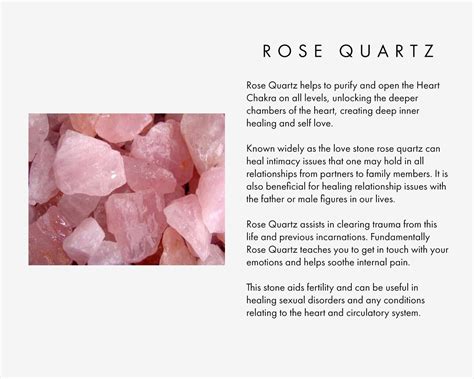 Crystal Properties Crystals Crystal Healing Stones Rose Quartz