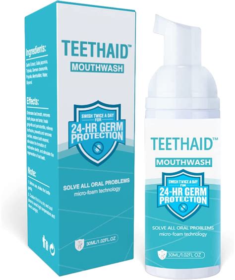 2023 teethaid mouthwash whitening toothpaste mousse foam calculus removal