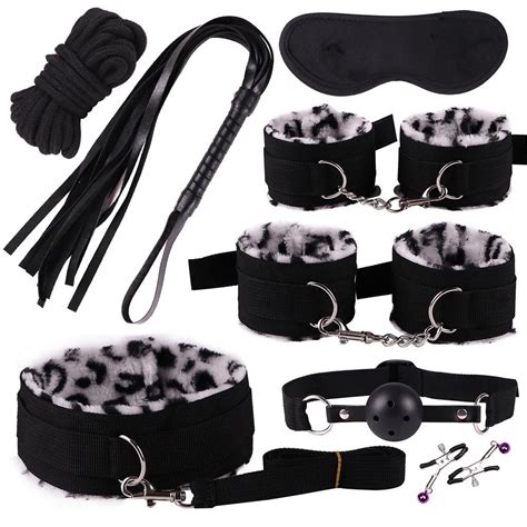 atp plush suit whip mask handcuffs bundled binding sexy toy set sm game kit 8pcs buy at a low